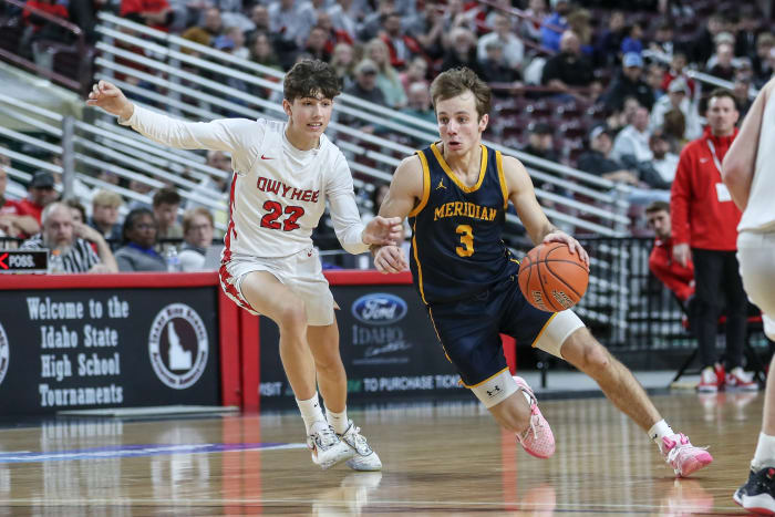 Idaho boys high school basketball: Meridian vs. Owyhee in the Idaho boys basketball state playoffs